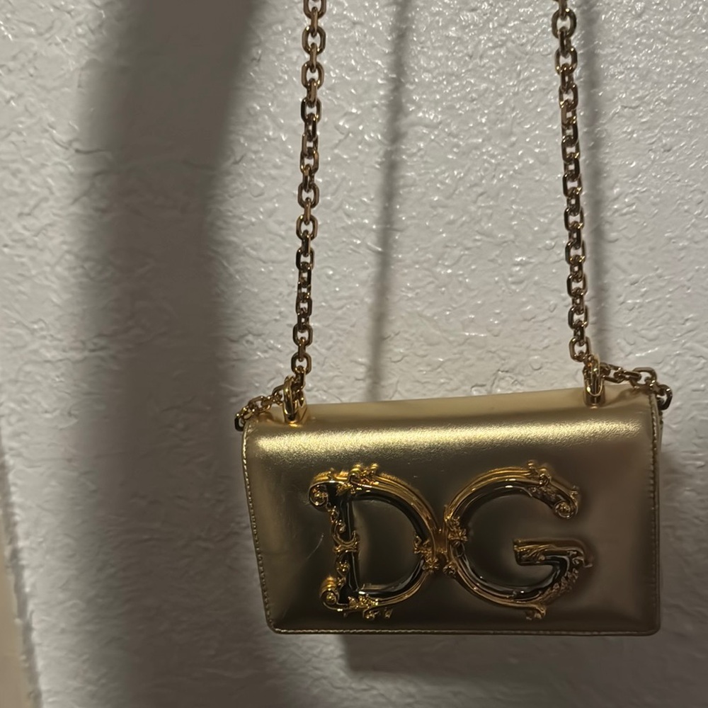Dolce & Gabbana Gold Chain Shoulder Bag